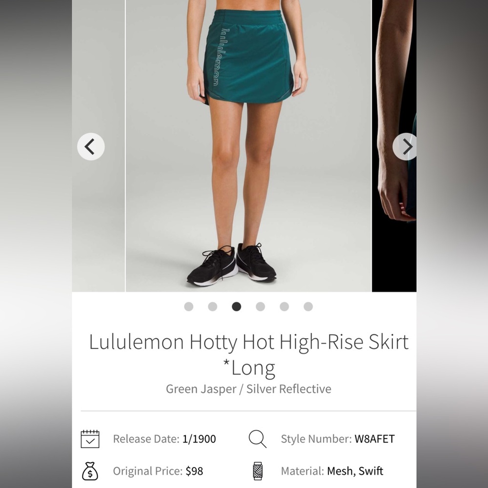 lululemon athletica Green Jasper Skirt